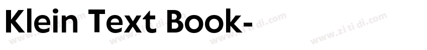 Klein Text Book字体转换